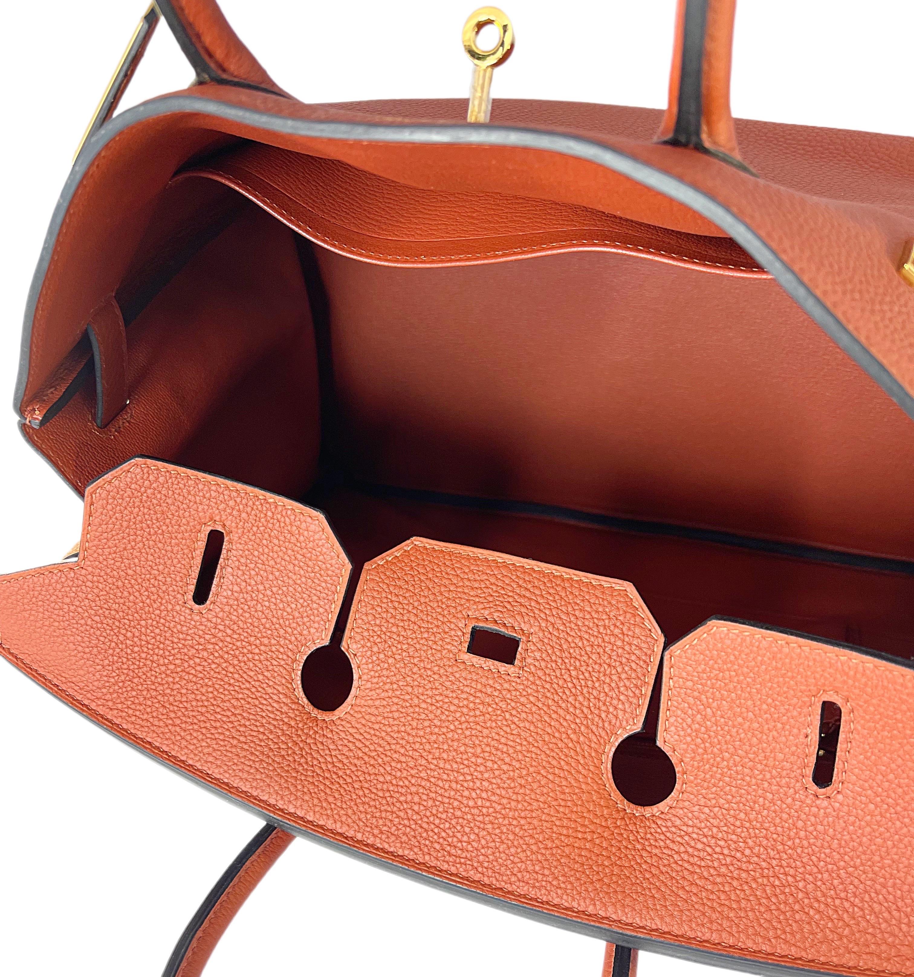 New Hermes Birkin 35 Cuivre / Copper Togo Leather Bag Gold Hardware 2016 8