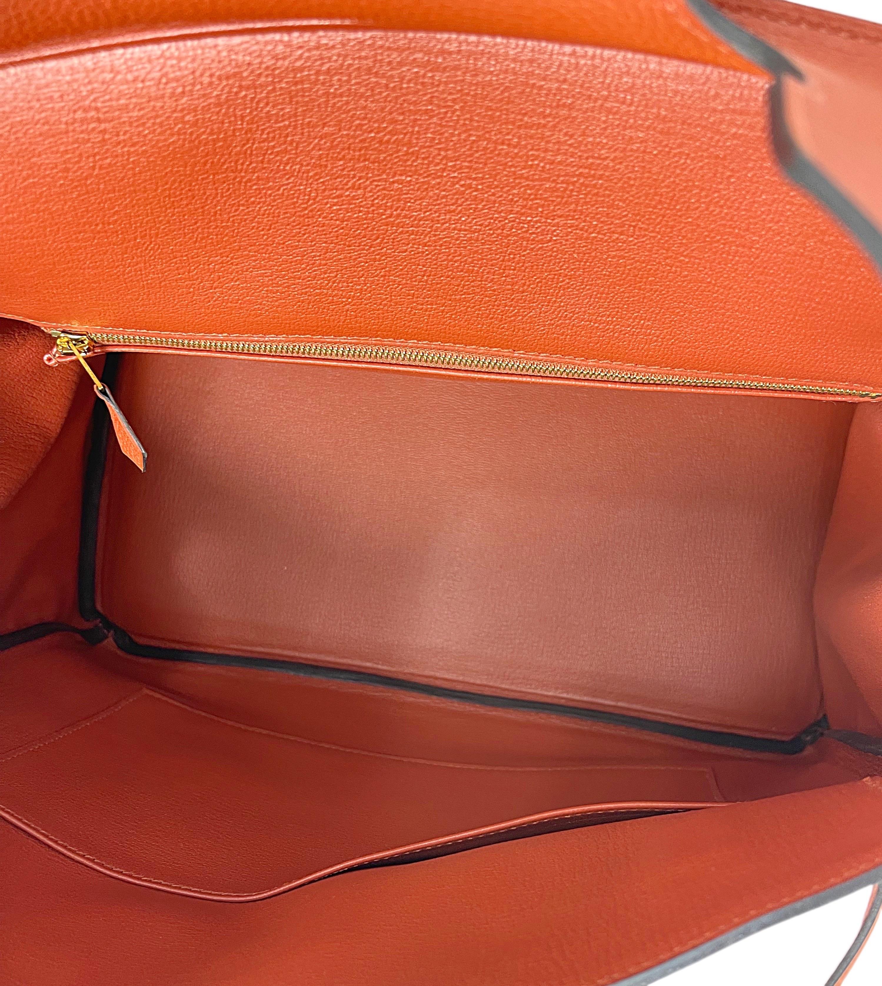 New Hermes Birkin 35 Cuivre / Copper Togo Leather Bag Gold Hardware 2016 9