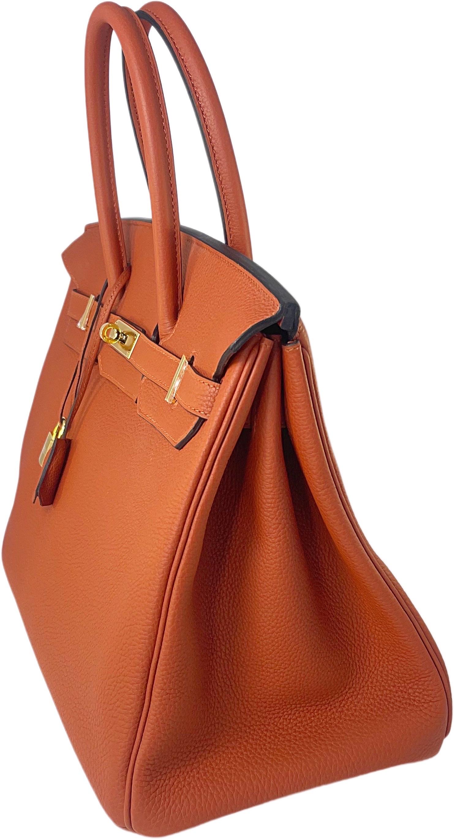New Hermes Birkin 35 Cuivre / Copper Togo Leather Bag Gold Hardware 2016 10
