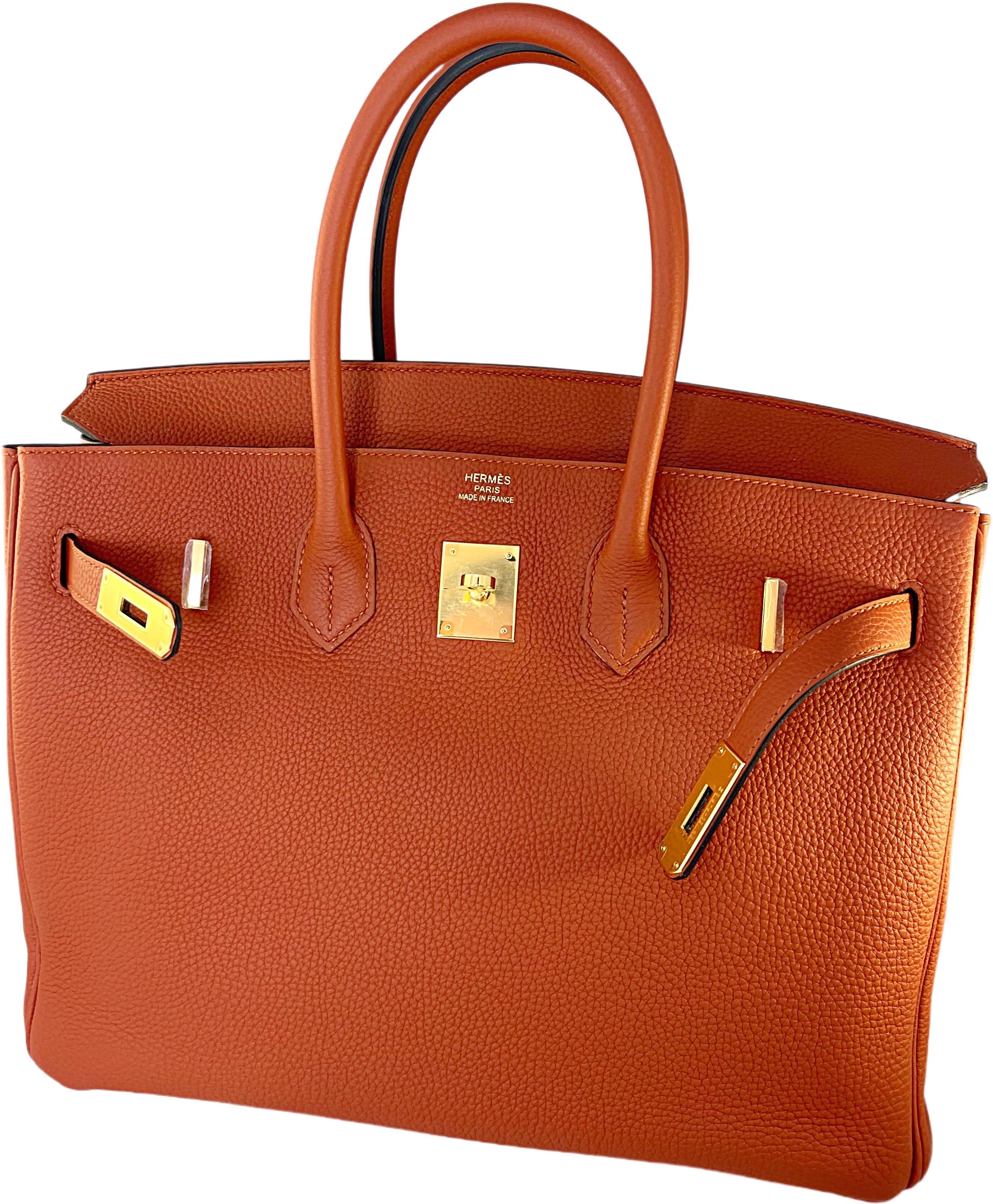 New Hermes Birkin 35 Cuivre / Copper Togo Leather Bag Gold Hardware 2016 11