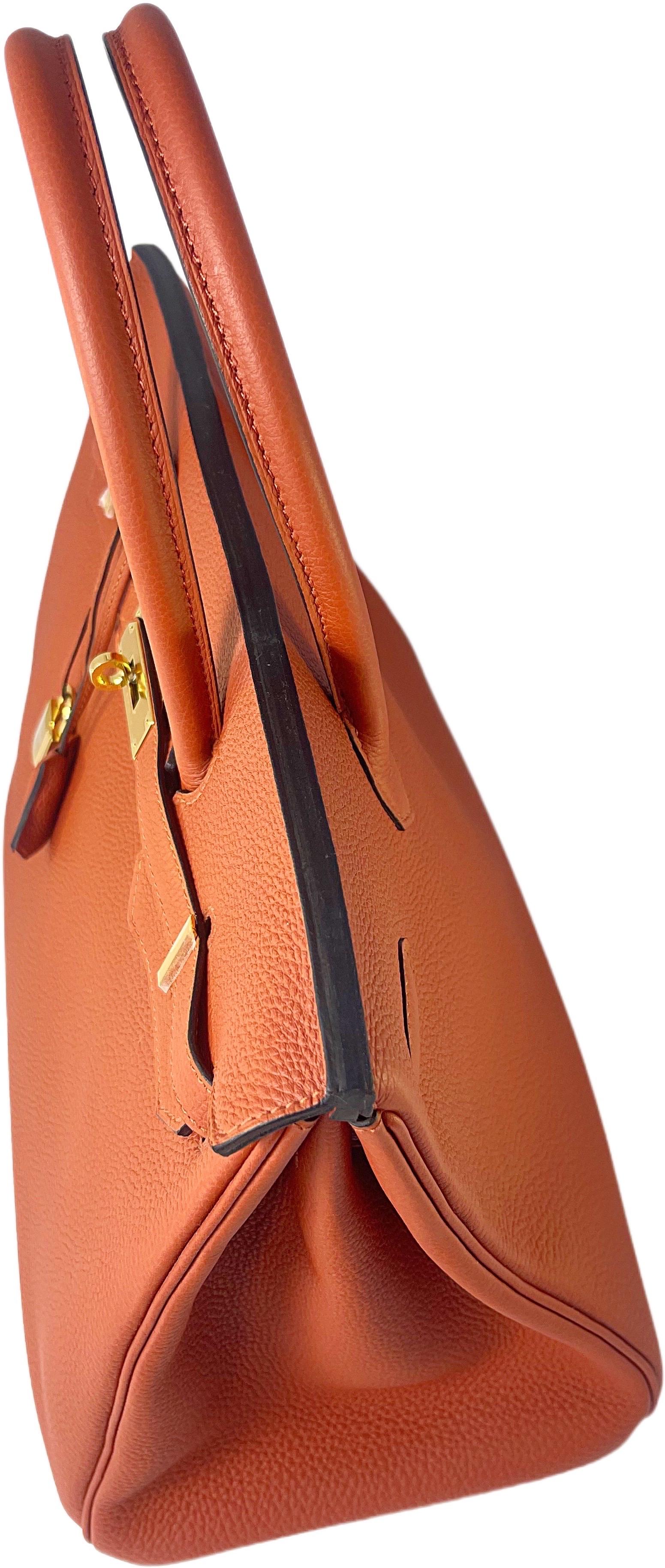 New Hermes Birkin 35 Cuivre / Copper Togo Leather Bag Gold Hardware 2016 12