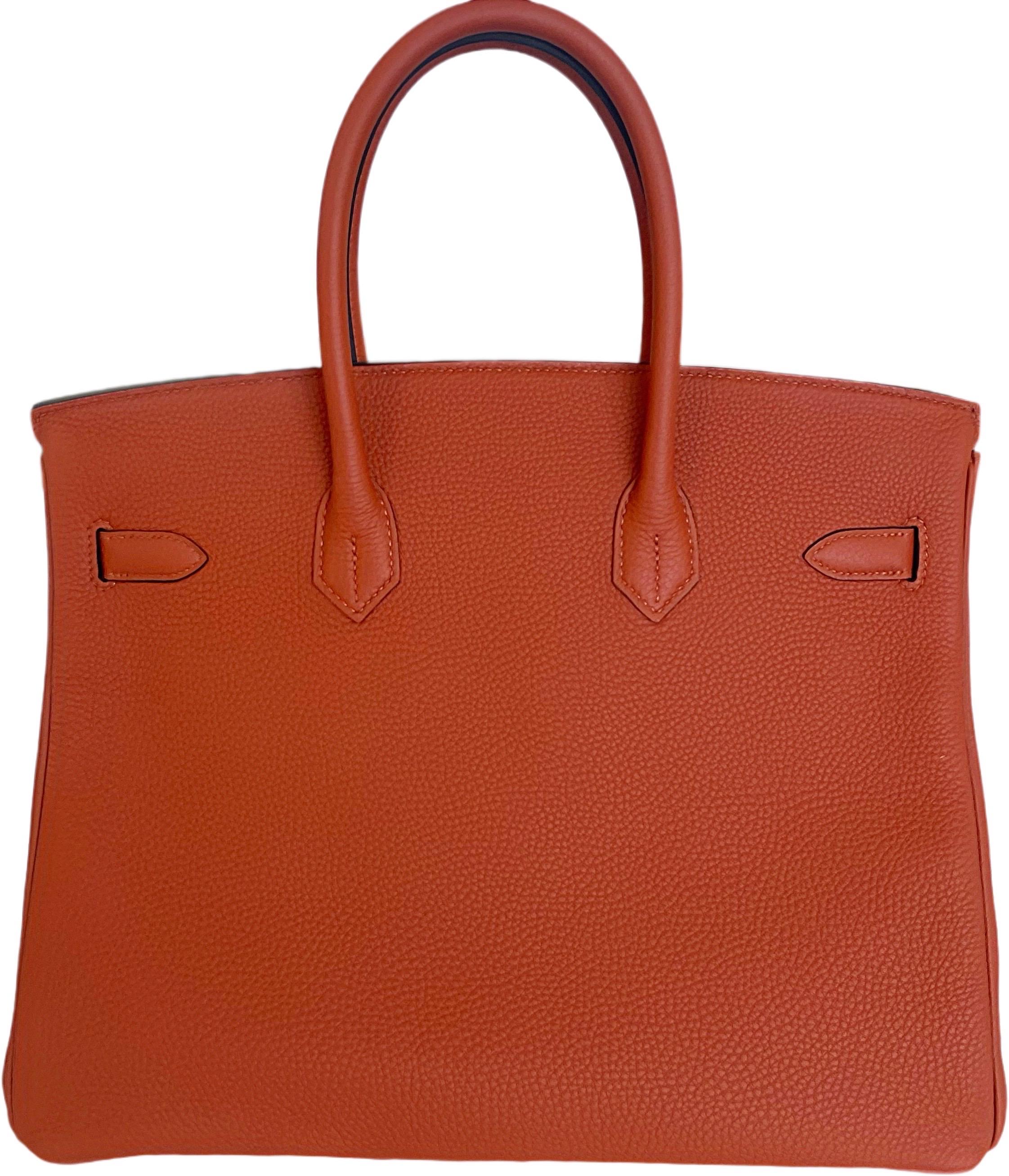 New Hermes Birkin 35 Cuivre / Copper Togo Leather Bag Gold Hardware 2016 In New Condition In San Diego, CA