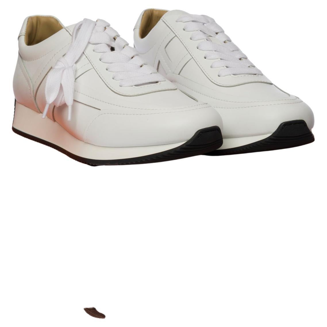 New - Hermès Chris Men's Sneakers in white calf - Size 43.5