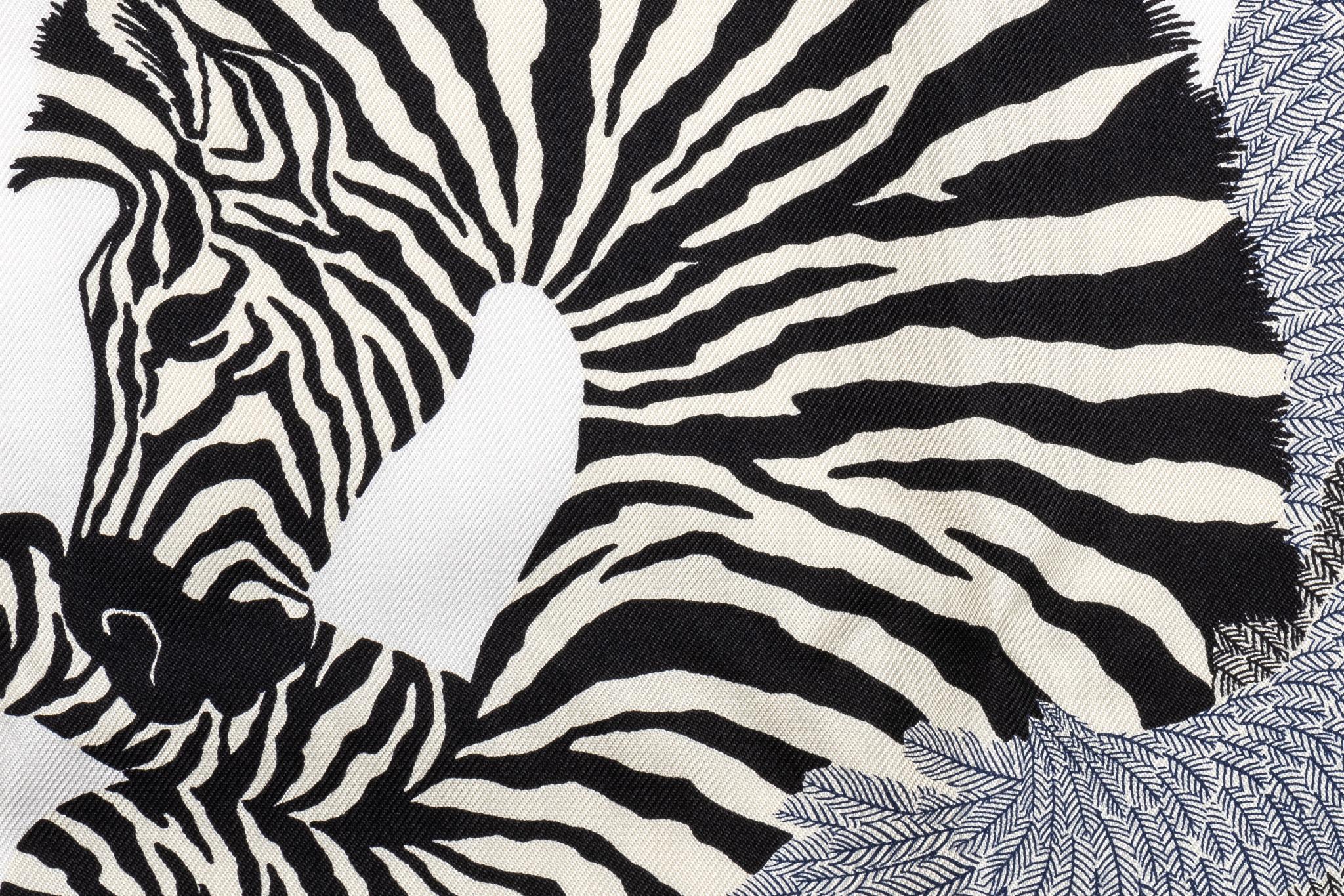 black and white hermes scarf