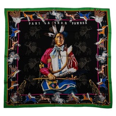 new Hermes Collectible Pawnee Pani La Shar Black Scarf