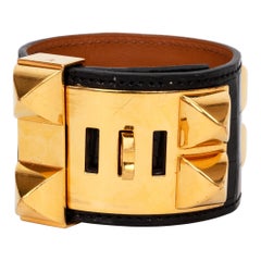 New Hermes Collier Chien Alligator Bracelet with Box