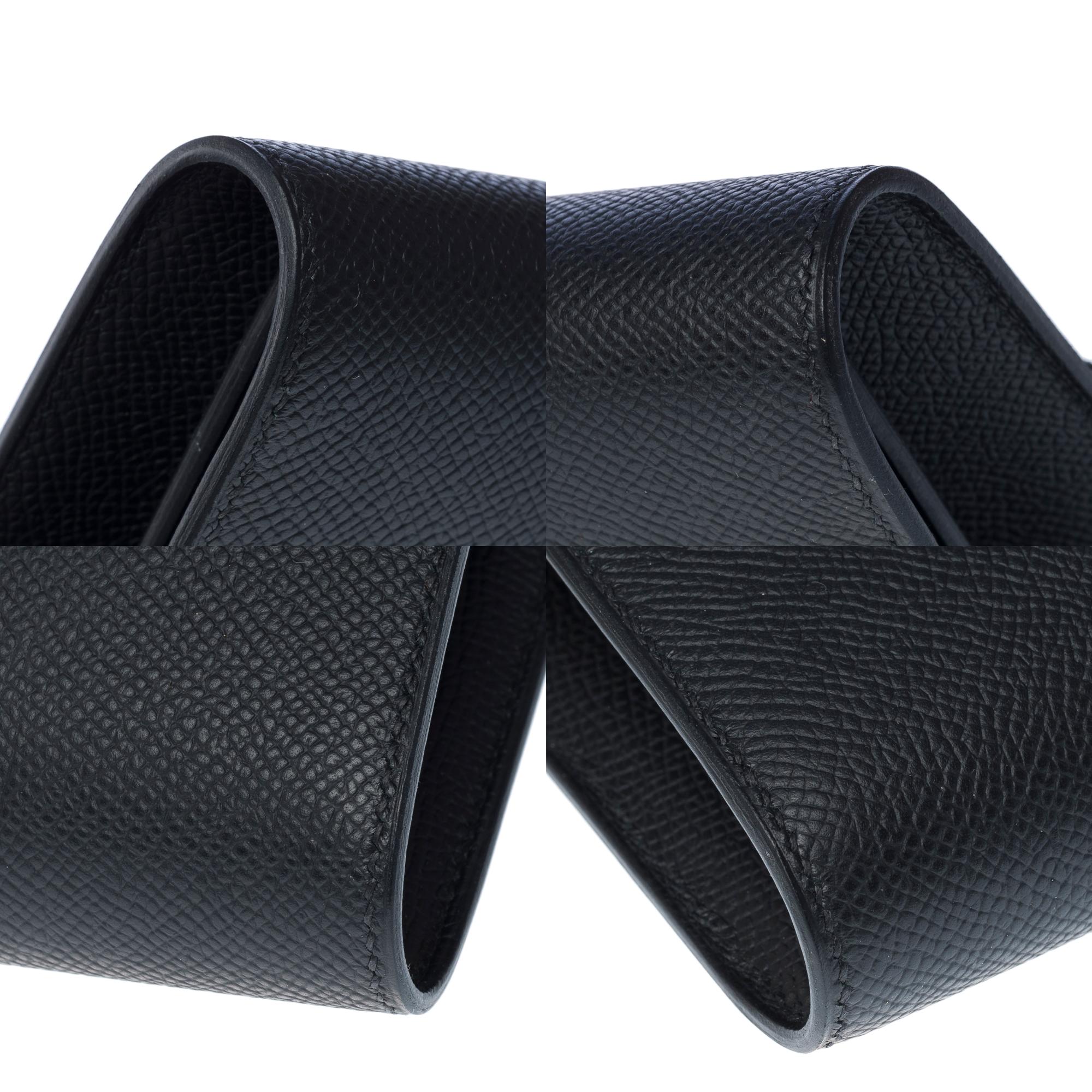 New Hermès Constance To Go shoulder bag in Black Epsom leather, GHW 8