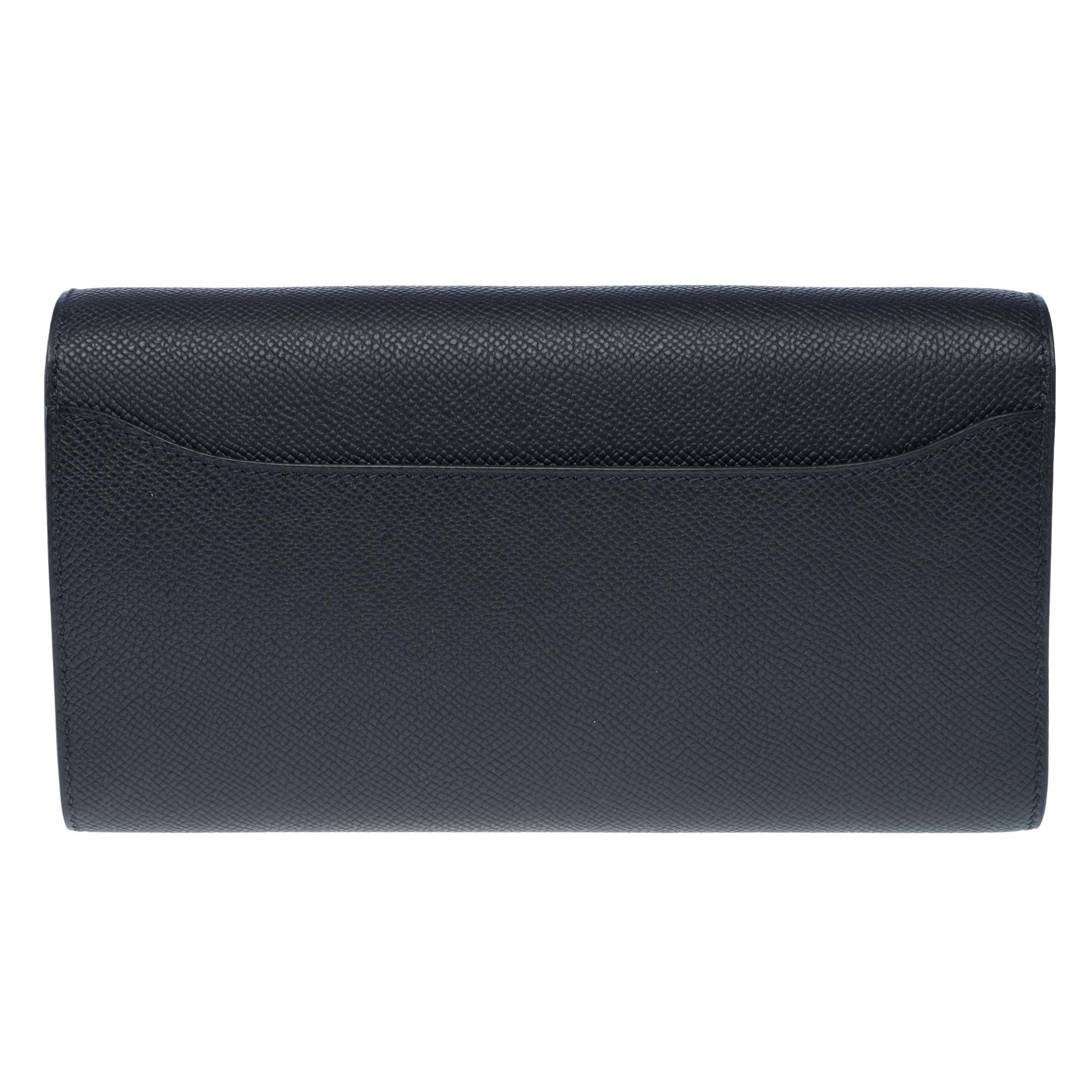 New Hermès Constance To Go shoulder bag in Black Epsom leather, GHW 1