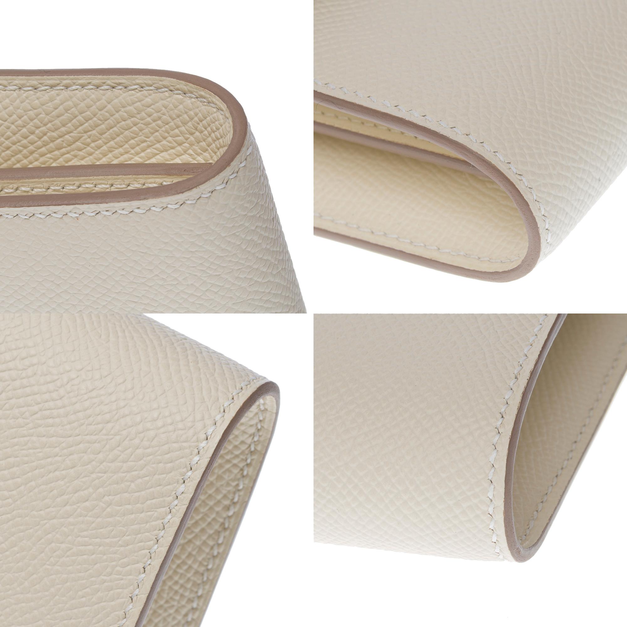 New Hermès Constance To Go shoulder bag in Craie Epsom Calf leather, GHW For Sale 7