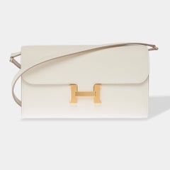 Nouveau Sac à bandoulière Hermès Constance To Go en cuir de veau Craie Epsom, GHW