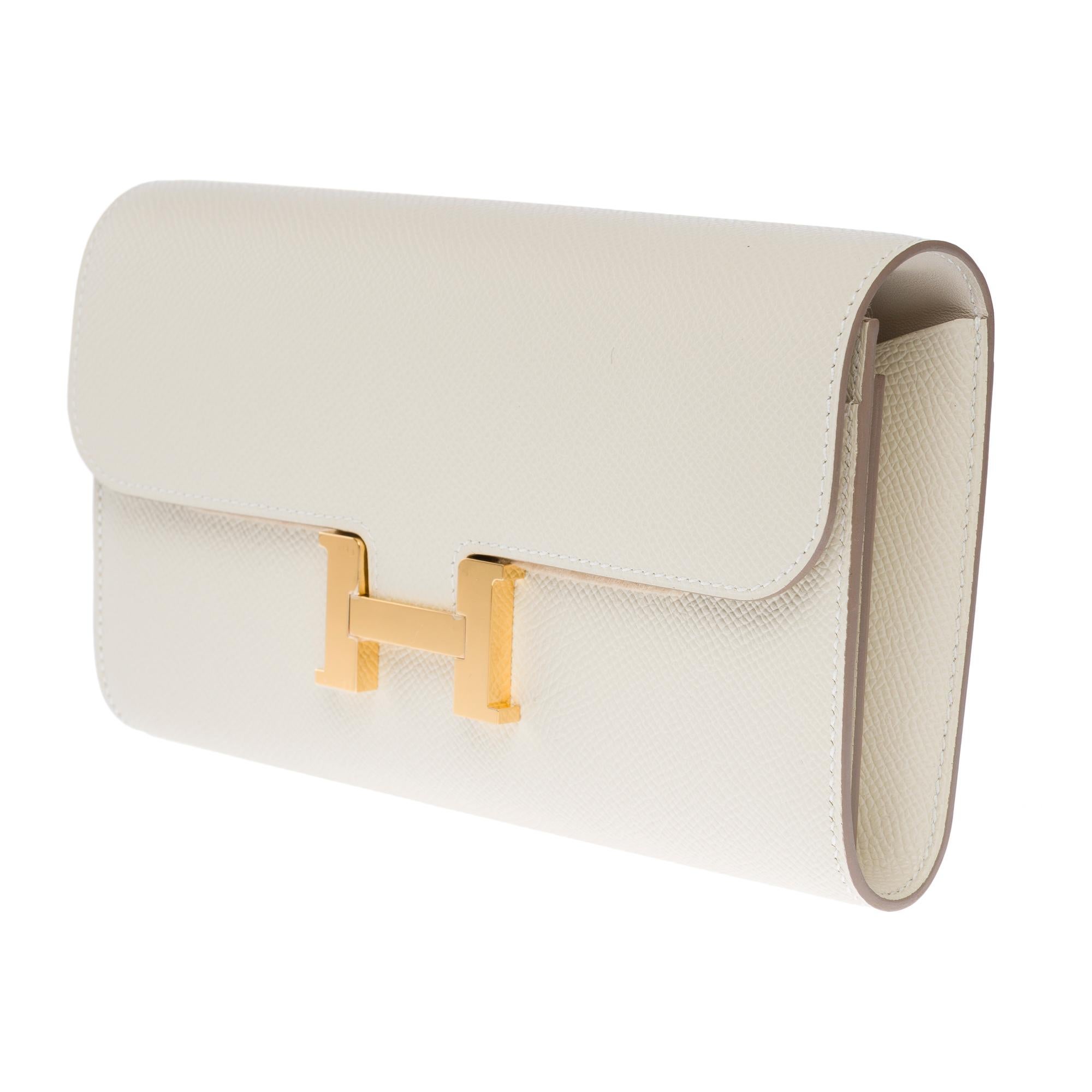 New Hermès Constance To Go shoulder bag in Craie Epsom Calf leather, GHW For Sale 1