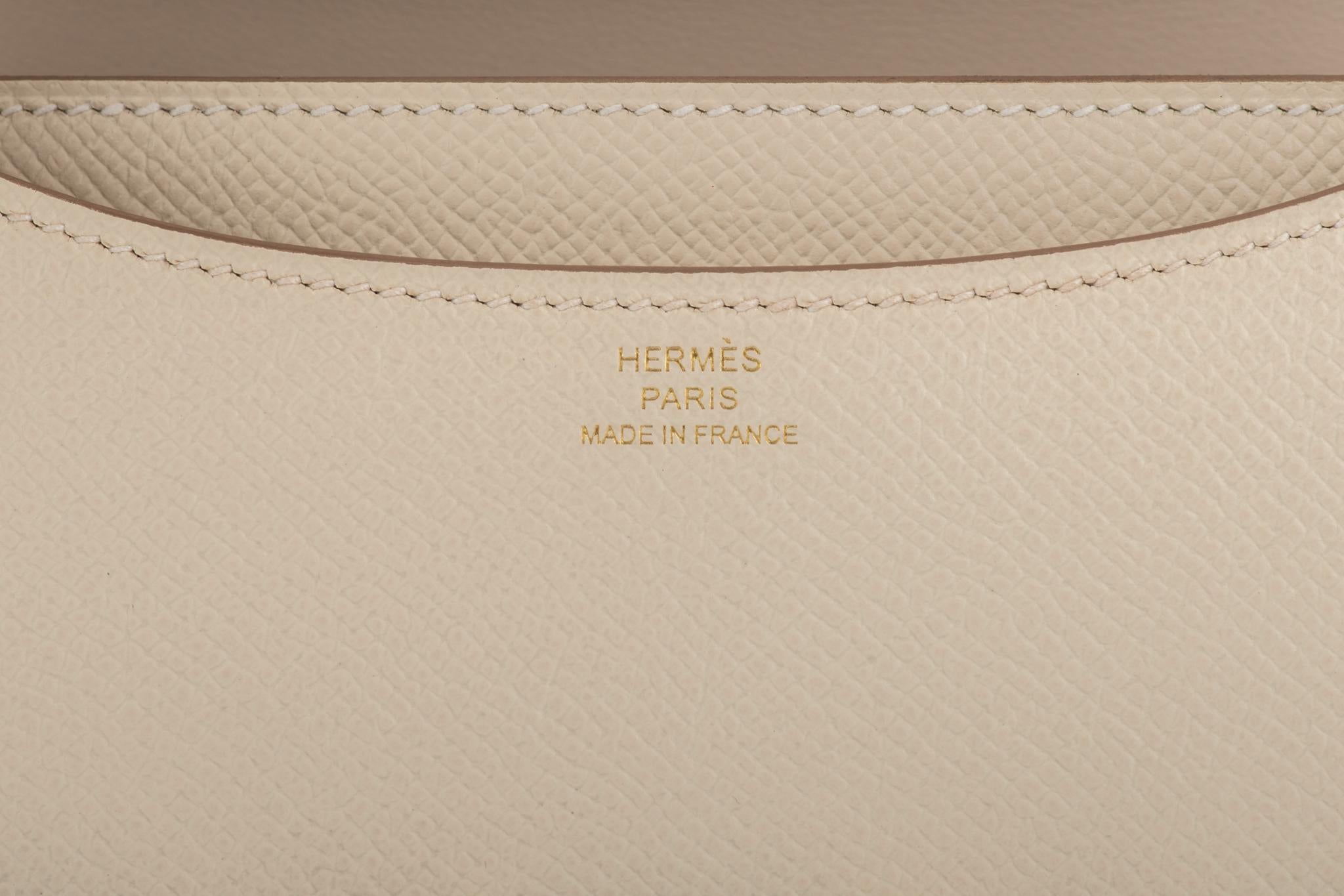 New Hermès Craie Rose Gold Mini Constance 18 4