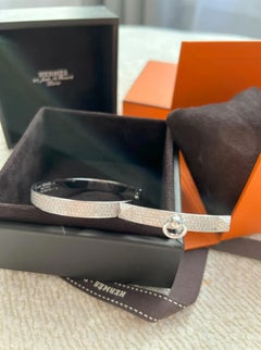 NEW Hermes De Chien Bracelet White Gold Full Paved Diamond ST Over $60K