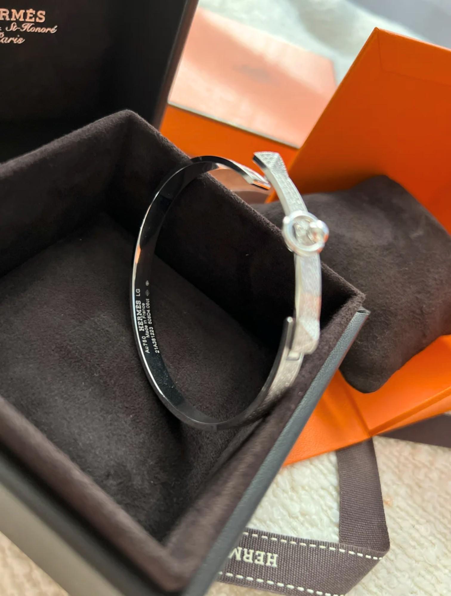 NUEVO Hermes De Chien Pulsera Oro Blanco Diamante Pavé Completo ST Más de $60K en Nuevo estado para la venta en Forest Park, GA