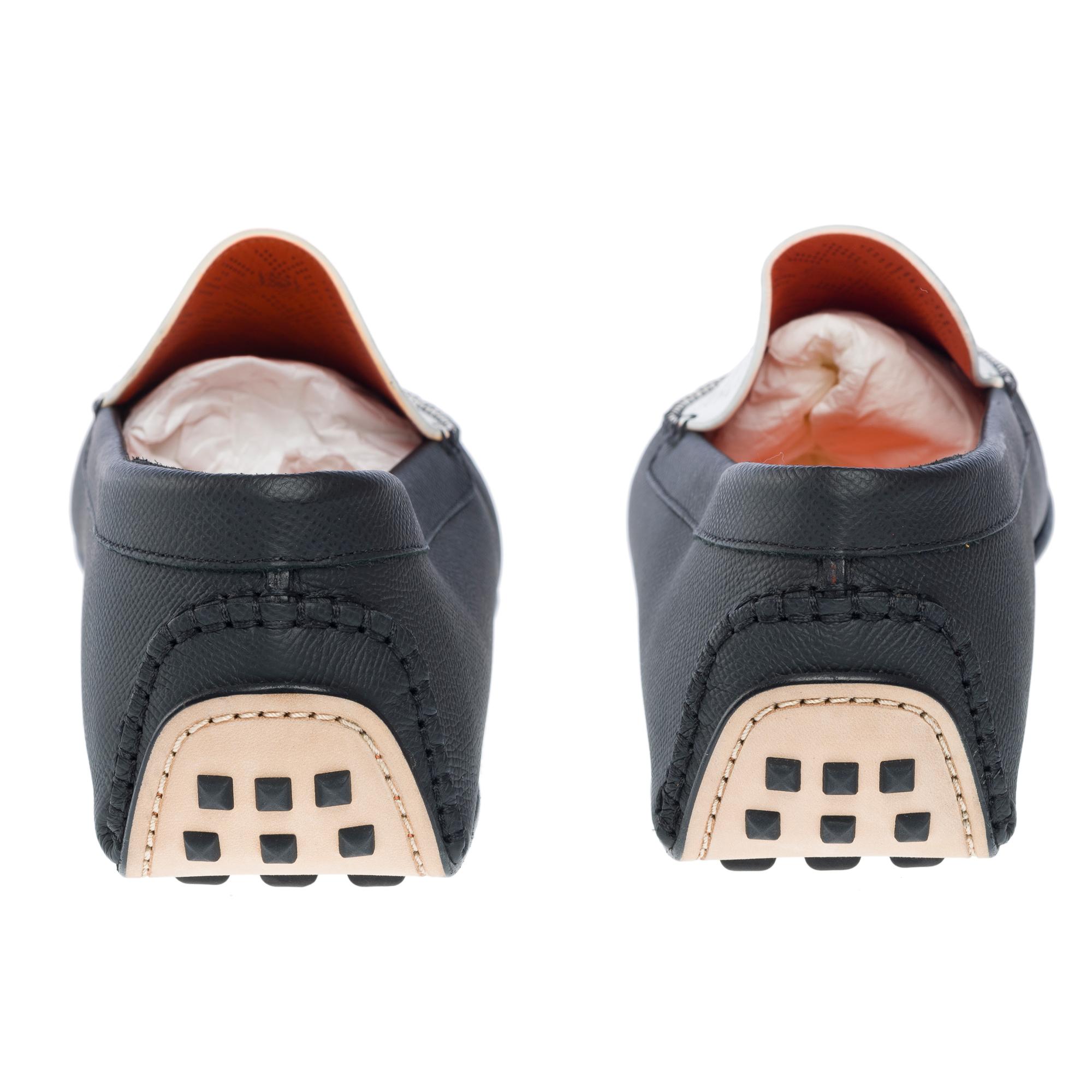 New Hermès Driving loafer in Epsom calfskin and perforated calf 5