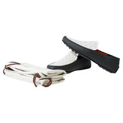 New Hermès Driving loafer in Epsom calfskin and perforated calf