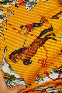 New Hermès Escuela Andaluza Plissé Scarf