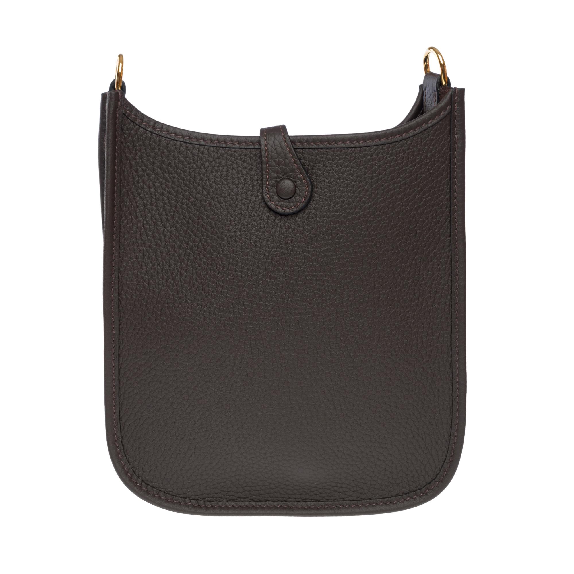New Hermès Evelyne 16 TPM shoulder bag in  brown Togo leather, GHW In New Condition In Paris, IDF