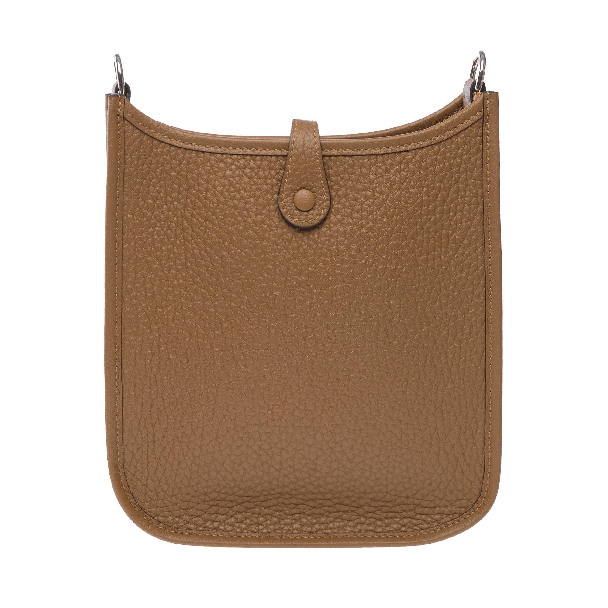 New Hermès Evelyne TPM Amazone shoulder bag in Alezan Taurillon leather, PHW In New Condition In Paris, IDF