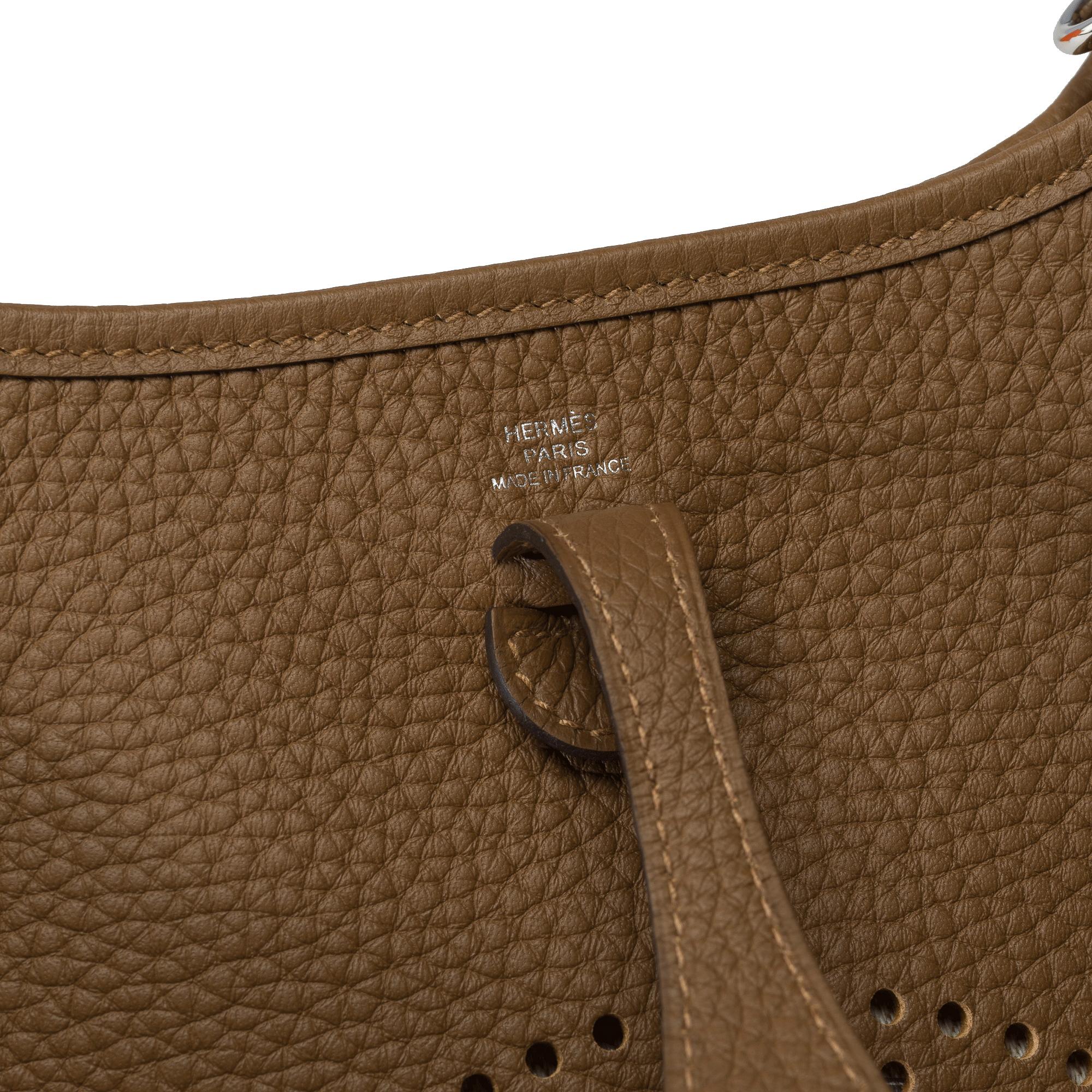 New Hermès Evelyne TPM Amazone shoulder bag in Alezan Taurillon leather, PHW 2