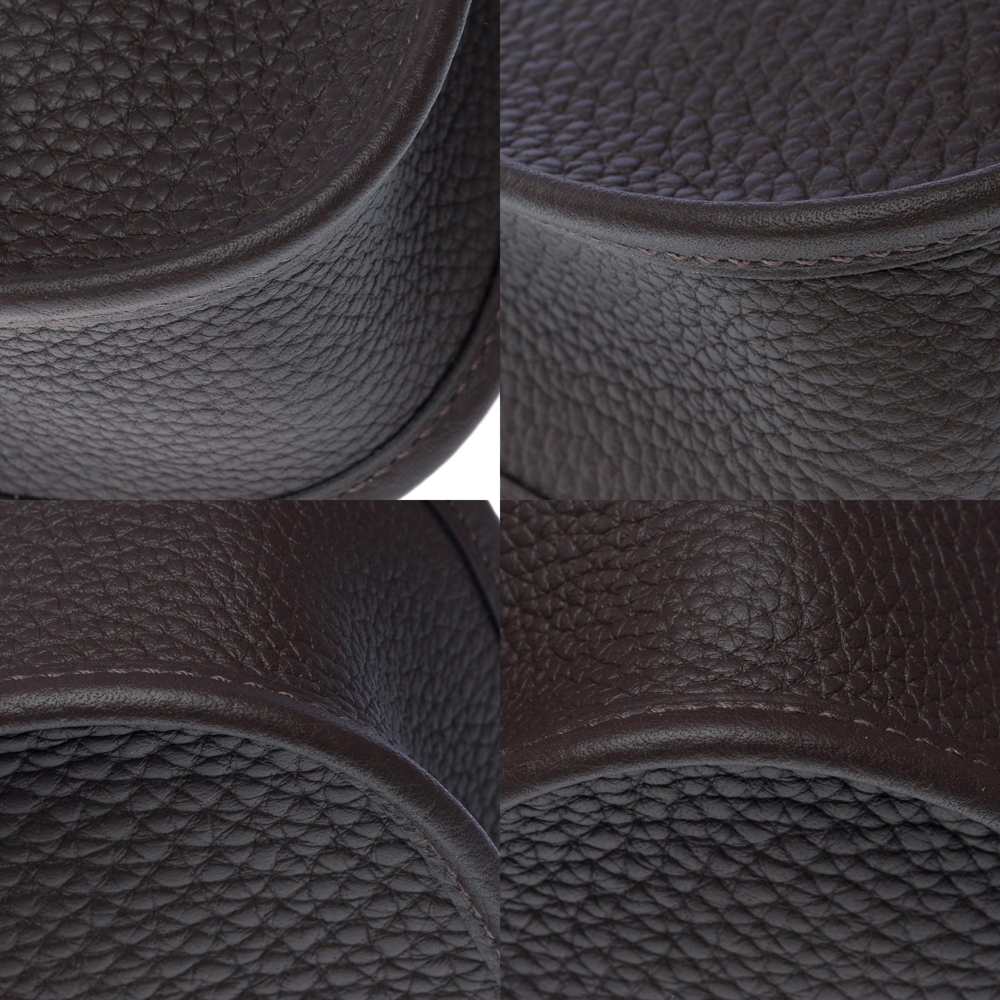 New Hermès Evelyne TPM Amazone shoulder bag in Brown Taurillon leather, GHW 7
