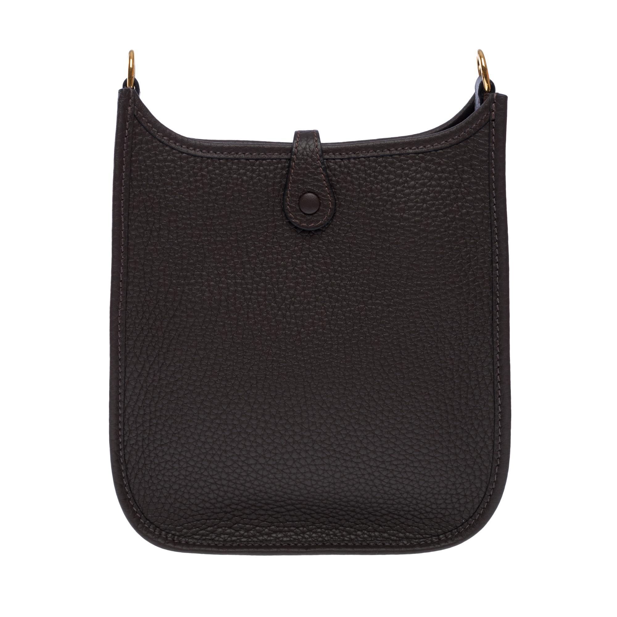 New Hermès Evelyne TPM Amazone shoulder bag in Brown Taurillon leather, GHW In New Condition For Sale In Paris, IDF