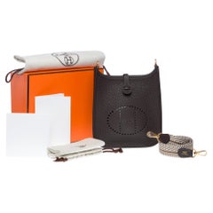 New Hermès Evelyne TPM Amazone shoulder bag in Brown Taurillon leather, GHW
