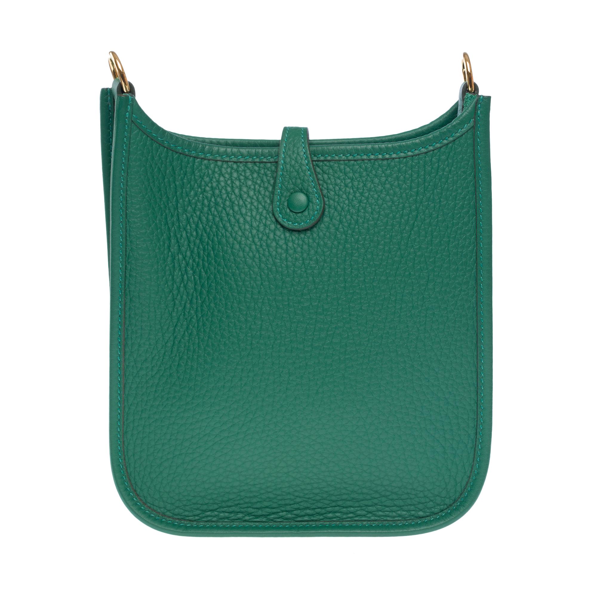 New Hermès Evelyne TPM Amazone shoulder bag in Vert Moyen Taurillon leather, GHW In New Condition In Paris, IDF