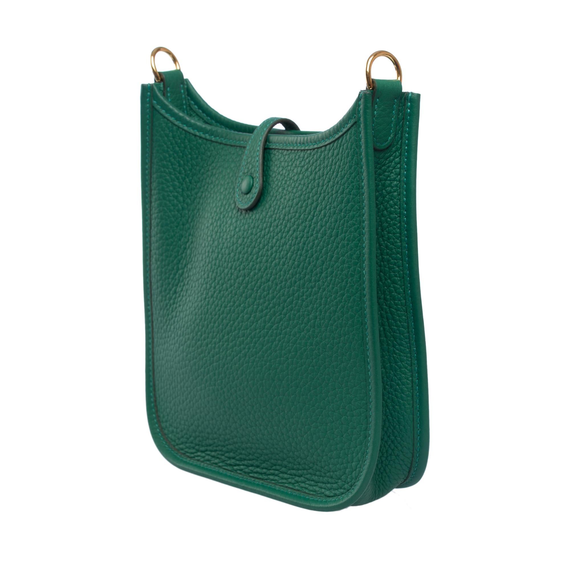 New Hermès Evelyne TPM Amazone shoulder bag in Vert Moyen Taurillon leather, GHW 1