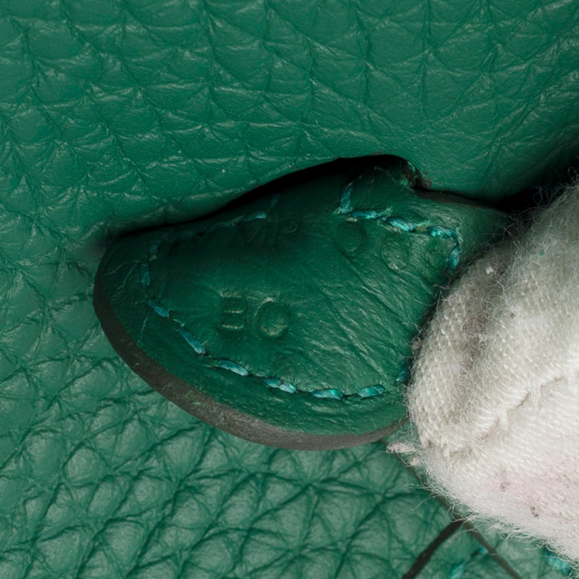 New Hermès Evelyne TPM Amazone shoulder bag in Vert Moyen Taurillon leather, GHW 3