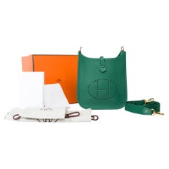 New Hermès Evelyne TPM Amazone shoulder bag in Vert Moyen Taurillon leather, GHW