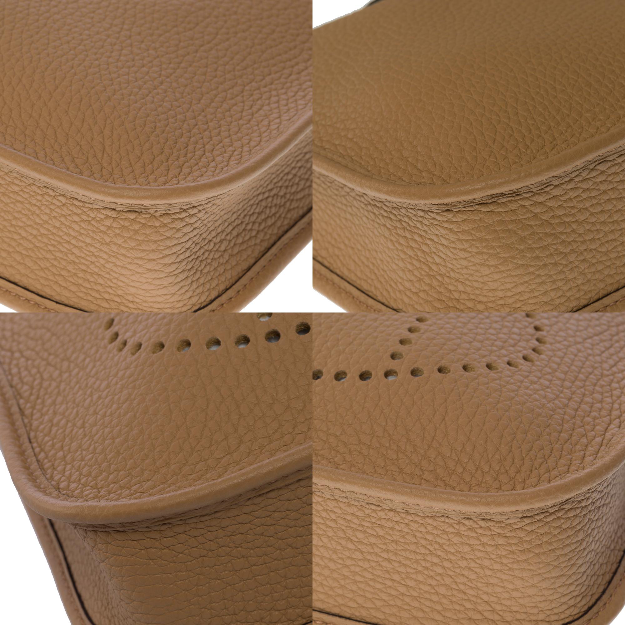 New Hermès Evelyne TPM shoulder bag in beige Taurillon Clemence leather, SHW 6