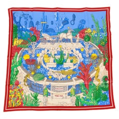 New Hermes Ex Libris Atlantis 27" Scarf in Box