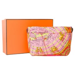 New Hermès Fourbi Clutch Bag in Rosa Seide für Taschen Interieur