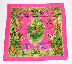 New Hermès Fuchsia Equateur Scarf in Box