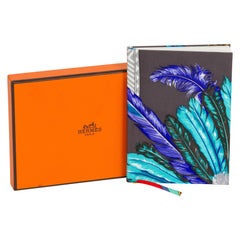 New Hermès Gray Brazil Silk Notebook