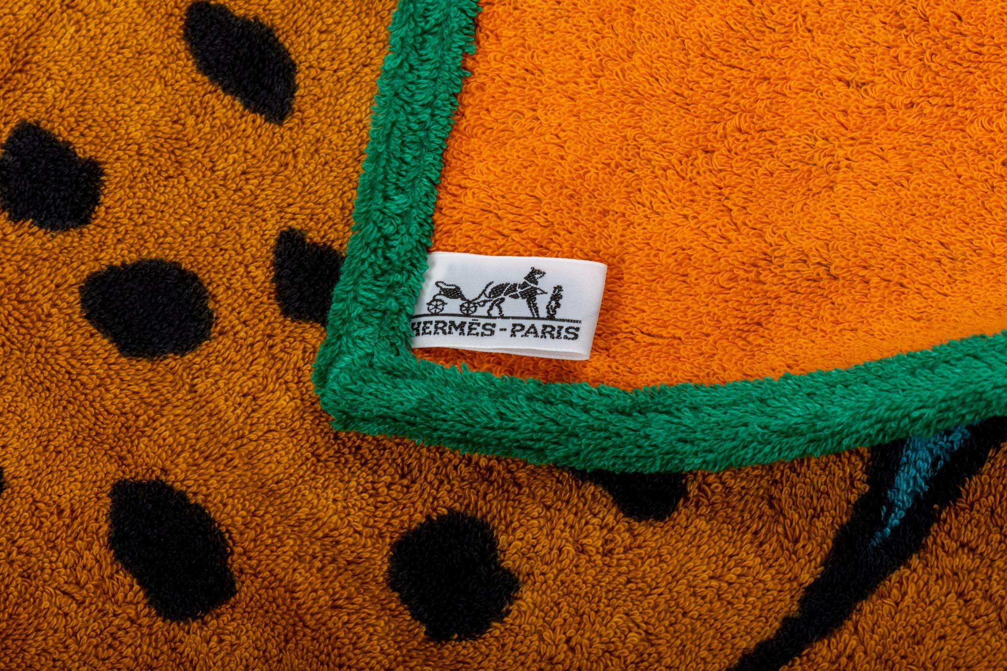 hermes leopard towel