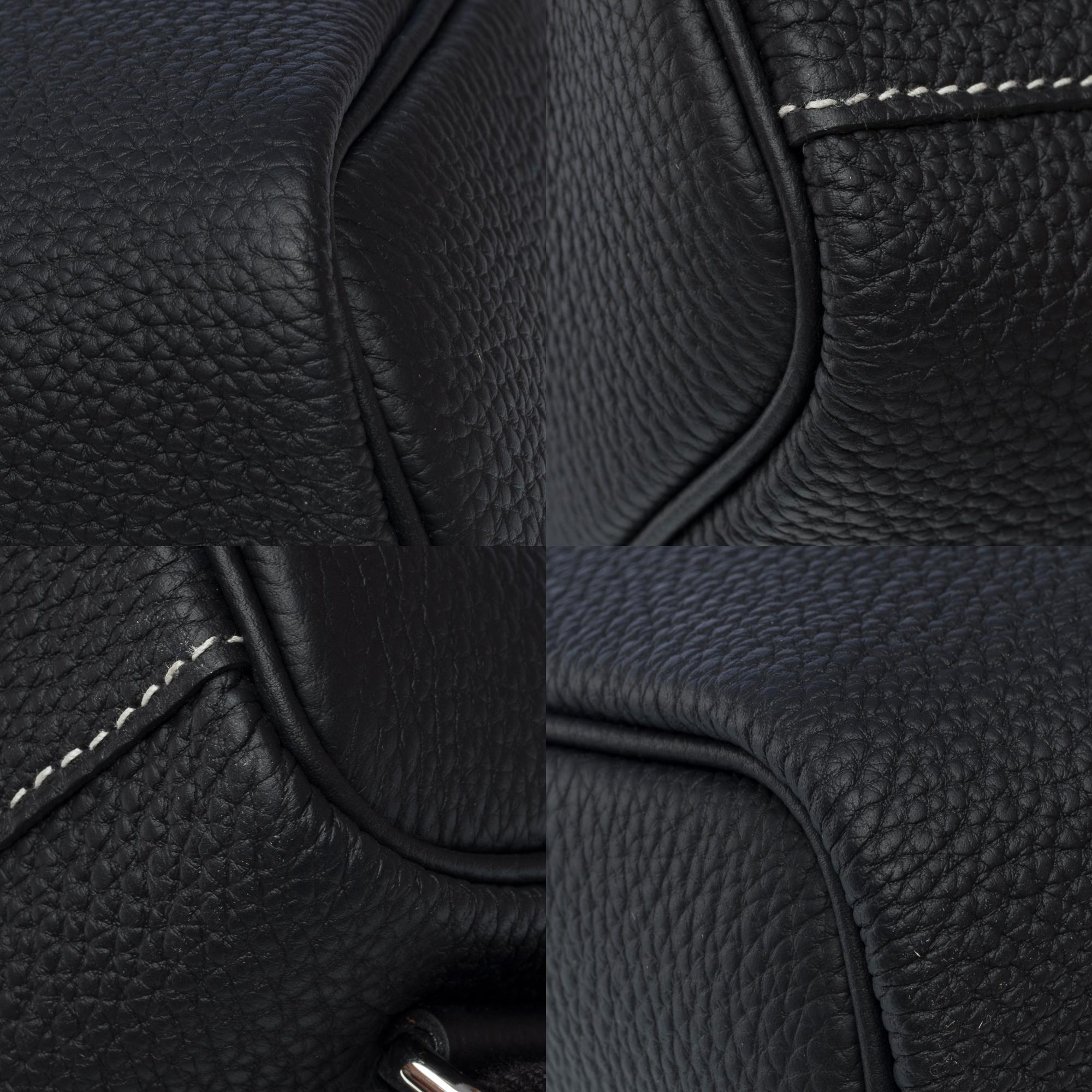 New Hermes HAC a Dos GM Special Order (HSS) in black Togo leather, PHW For Sale 7