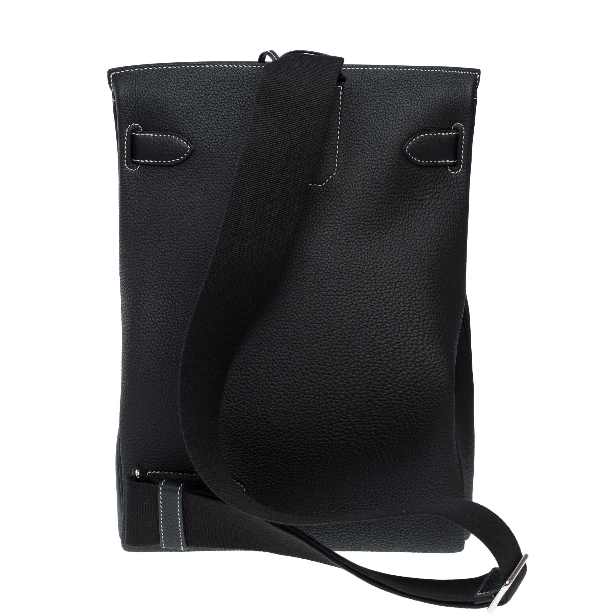 New Hermes HAC a Dos GM Special Order (HSS) in black Togo leather, PHW In New Condition For Sale In Paris, IDF