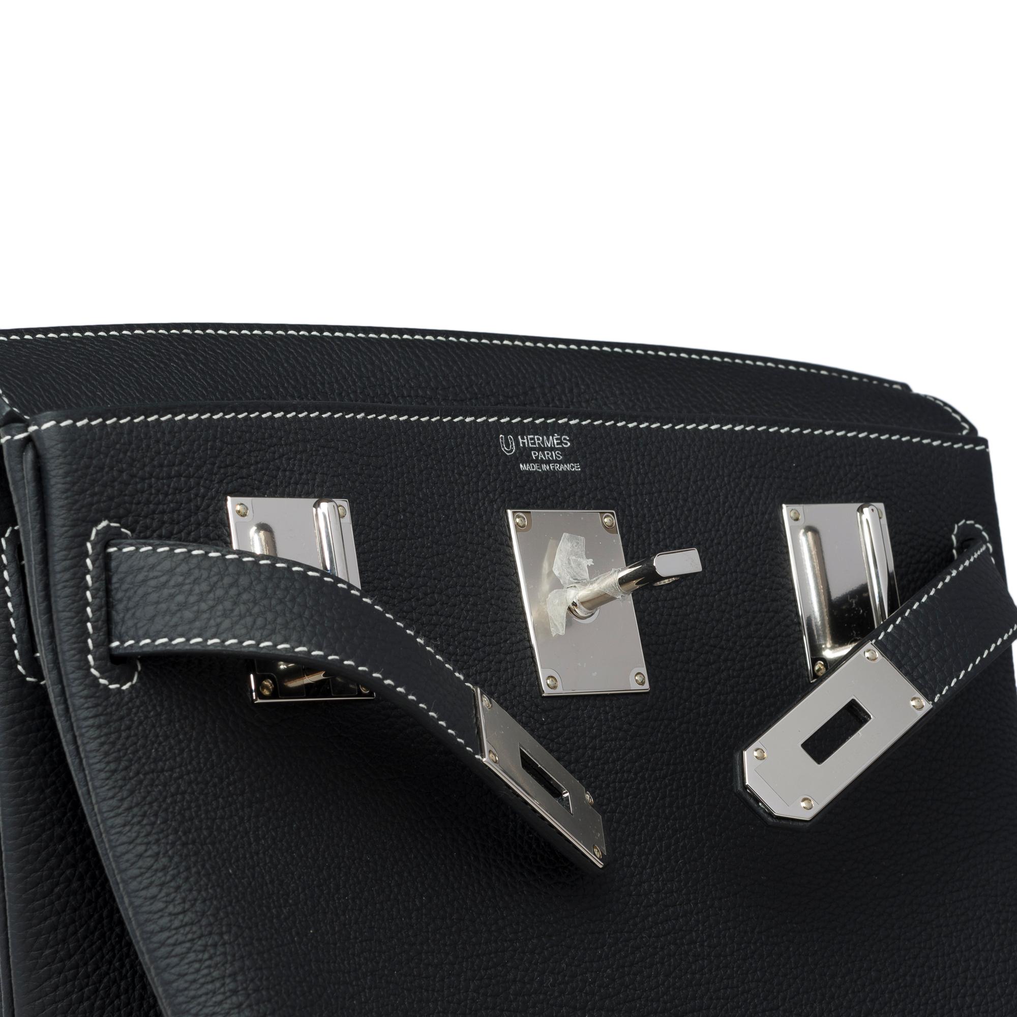 New Hermes HAC a Dos GM Special Order (HSS) in black Togo leather, PHW For Sale 2