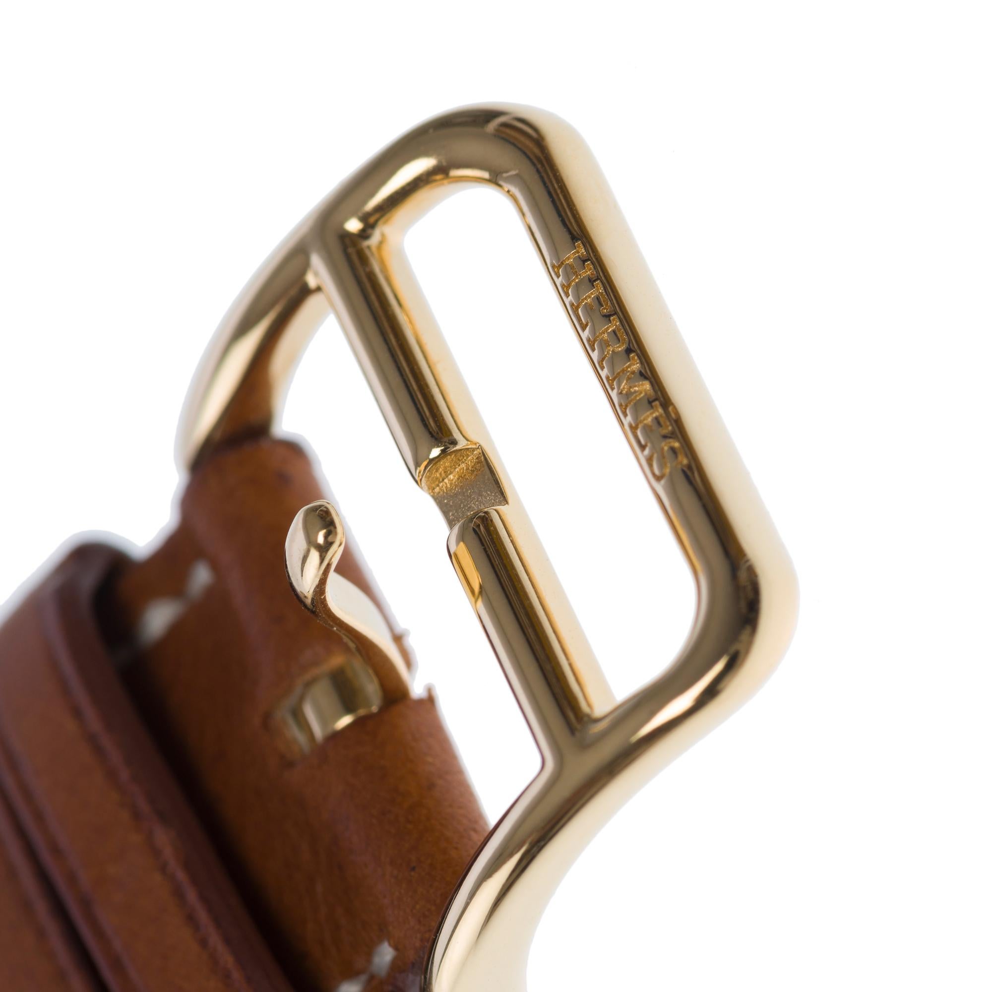 Neu Hermès Heure H 34 MM Grand modèle Uhr in Gelbgold plattiert Stahl-Box im Angebot 1