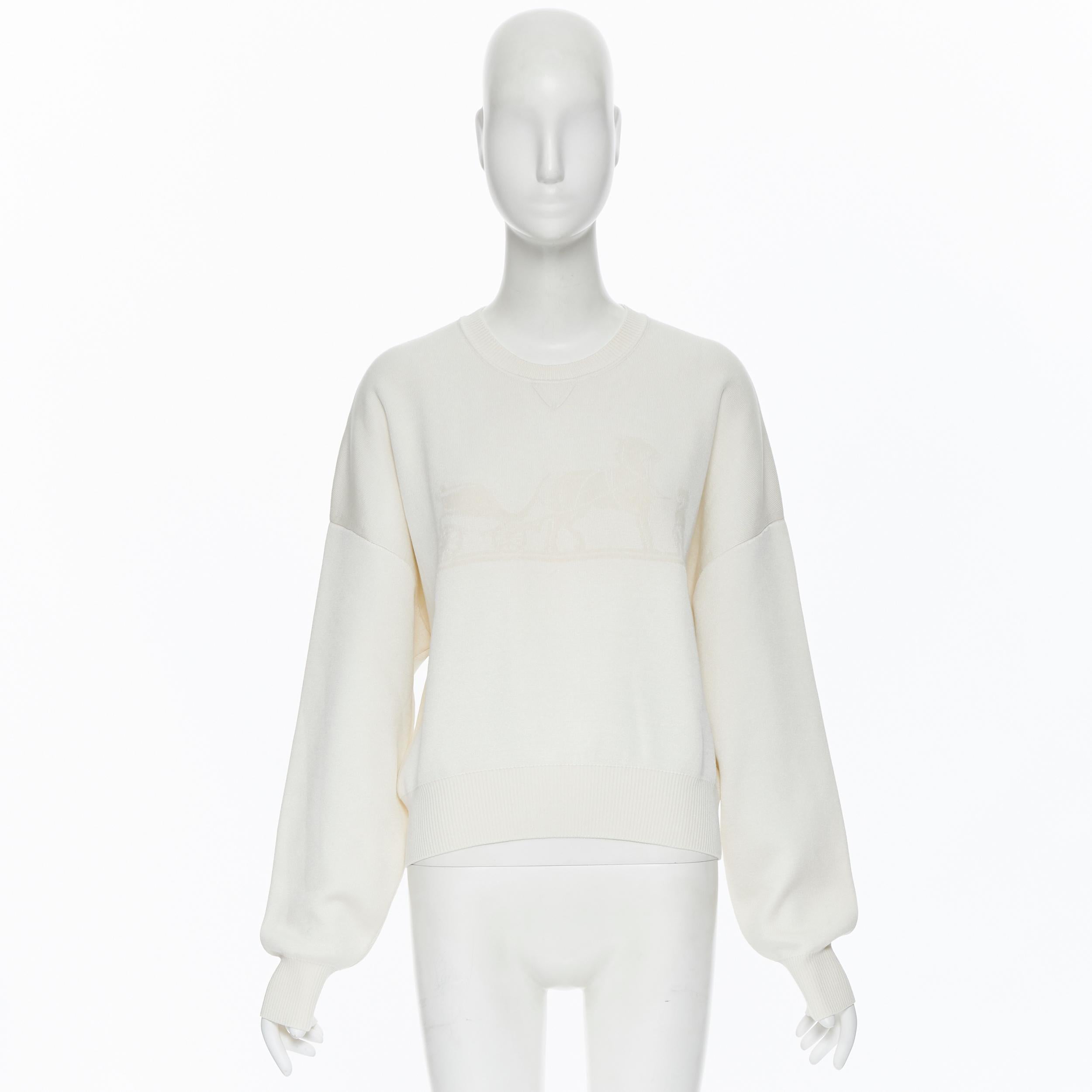 White Cream Brown Gray XL New England Vintage Winter Zip Up Cardigan Sweater Intarsia Turtleneck