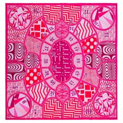 New Hermès “Jeu de Soie” Pink Twill 90 cm Scarf in silk