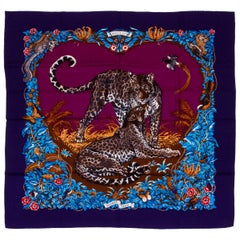 New Hermes Jungle Love 55" Cashmere Shawl by Dallet, Box