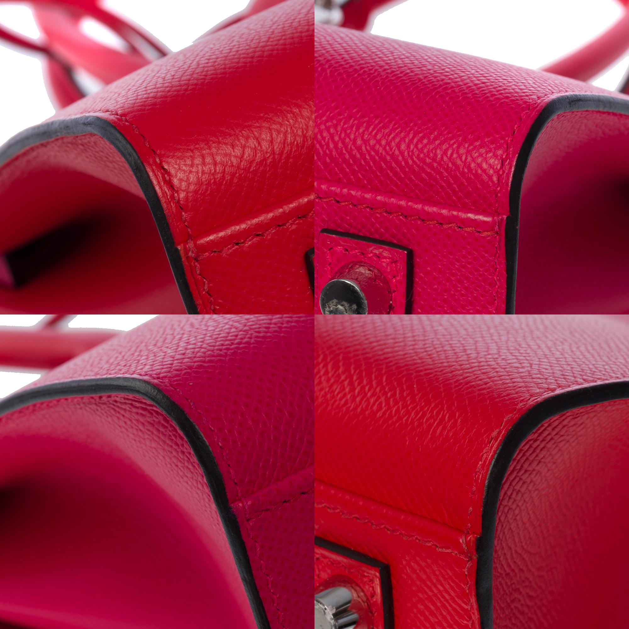 New Hermès Kazak  Birkin 30 handbag in Red/Pink Epsom leather, SHW For Sale 8