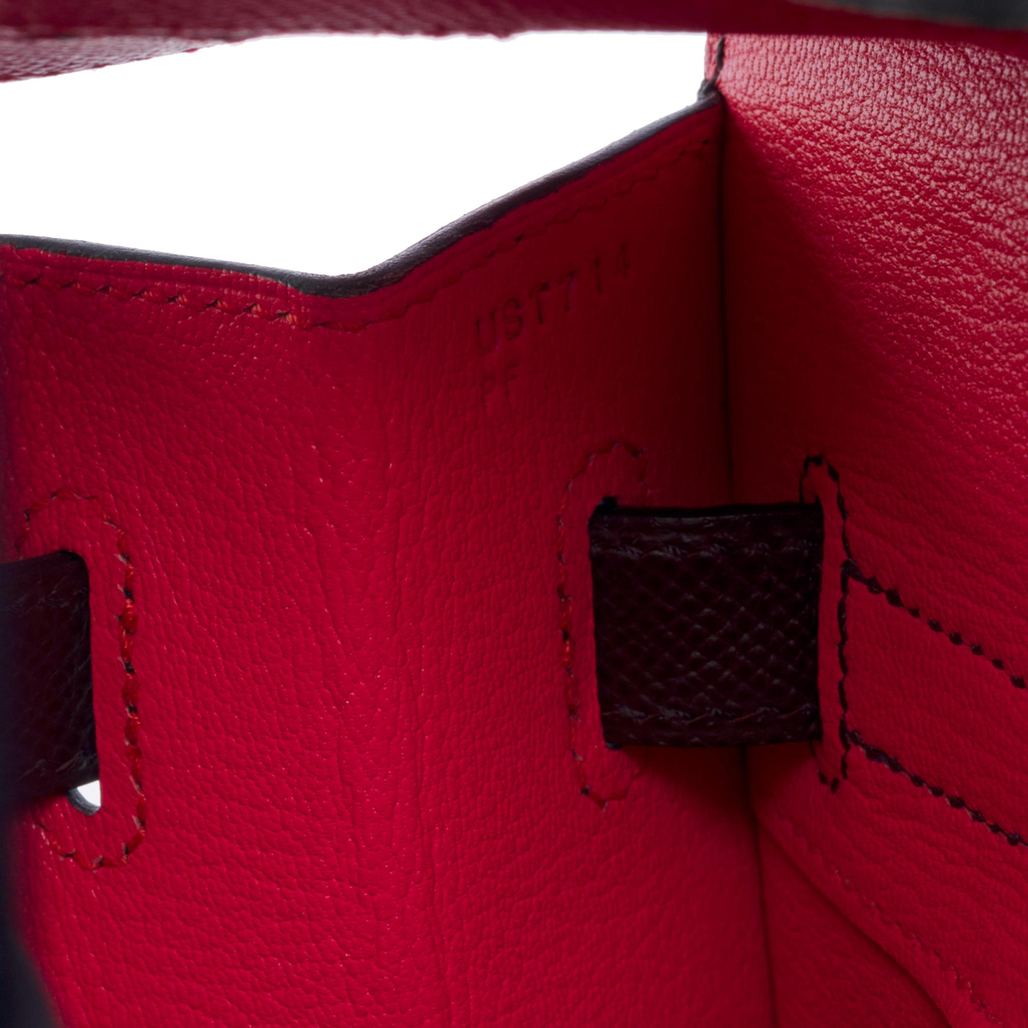 New Hermès Kazak limited edition Birkin 30 handbag in Blue/Red Epsom leather For Sale 3