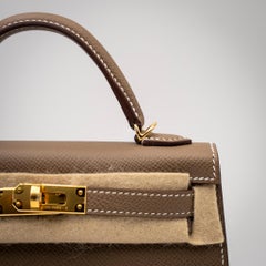 New Hermes Kelly 20 Epsom Etoupe Gold Hardware