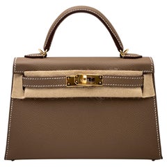 New Hermes Kelly 20 Epsom Etoupe Gold Hardware