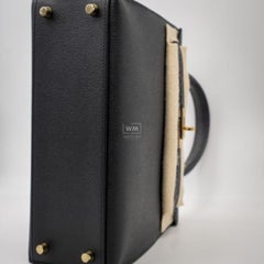 New Hermes Kelly 25 Epsom Black Gold Hardware