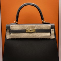 New Hermes Kelly 25 Graphite Madame VEAU Palladium Hardware